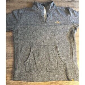 Quiksilver Waterman Collection Pullover Sweater 1/4 Zip Grey Size L Excellent